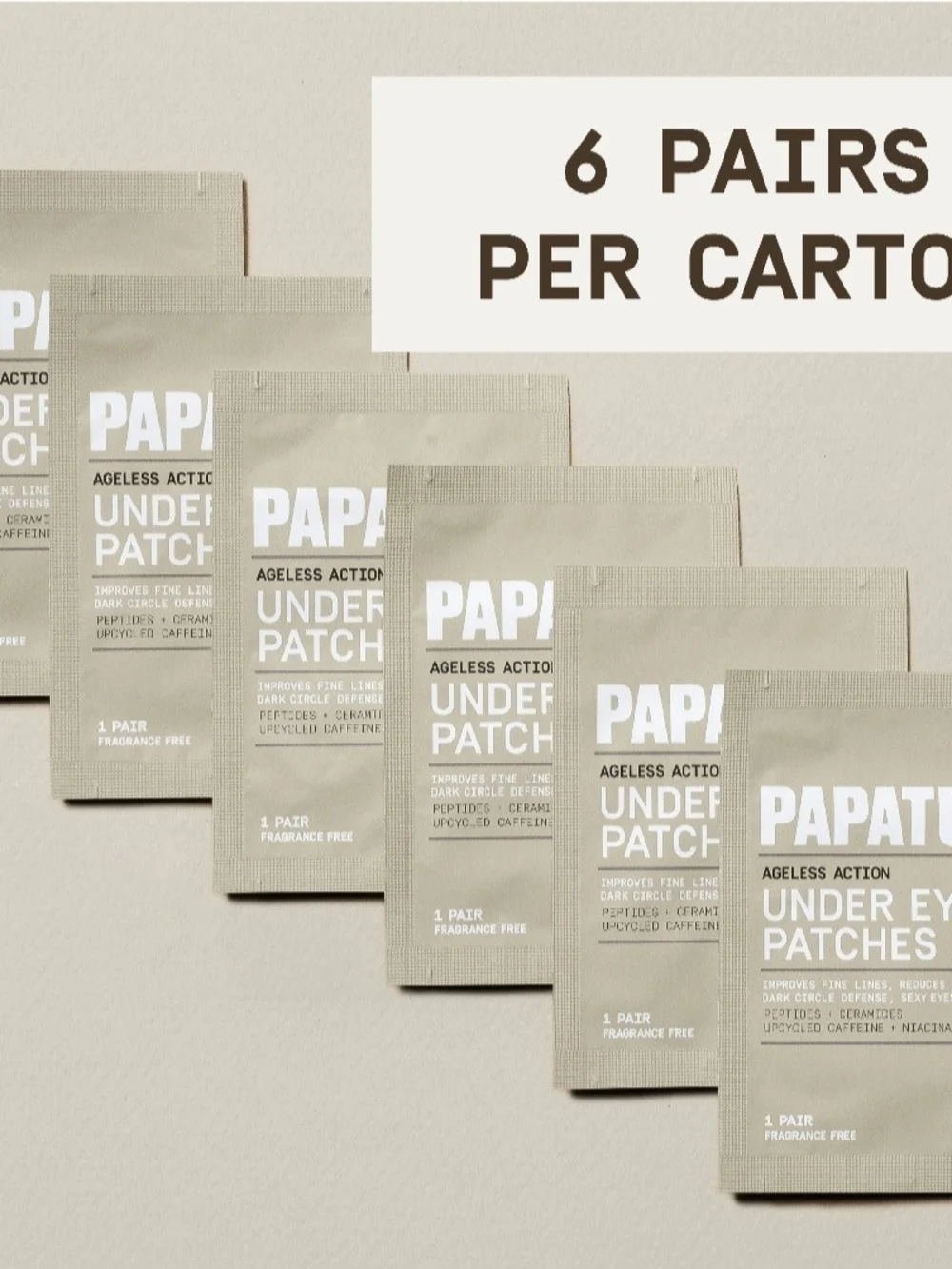 Papatui Ageless Action Under Eye Patches Fragrance Free 6 Pairs Men's Brand New